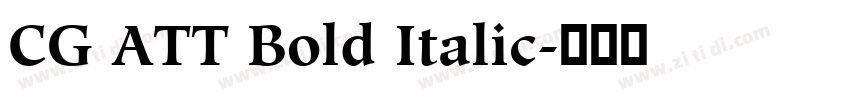 CG ATT Bold Italic字体转换